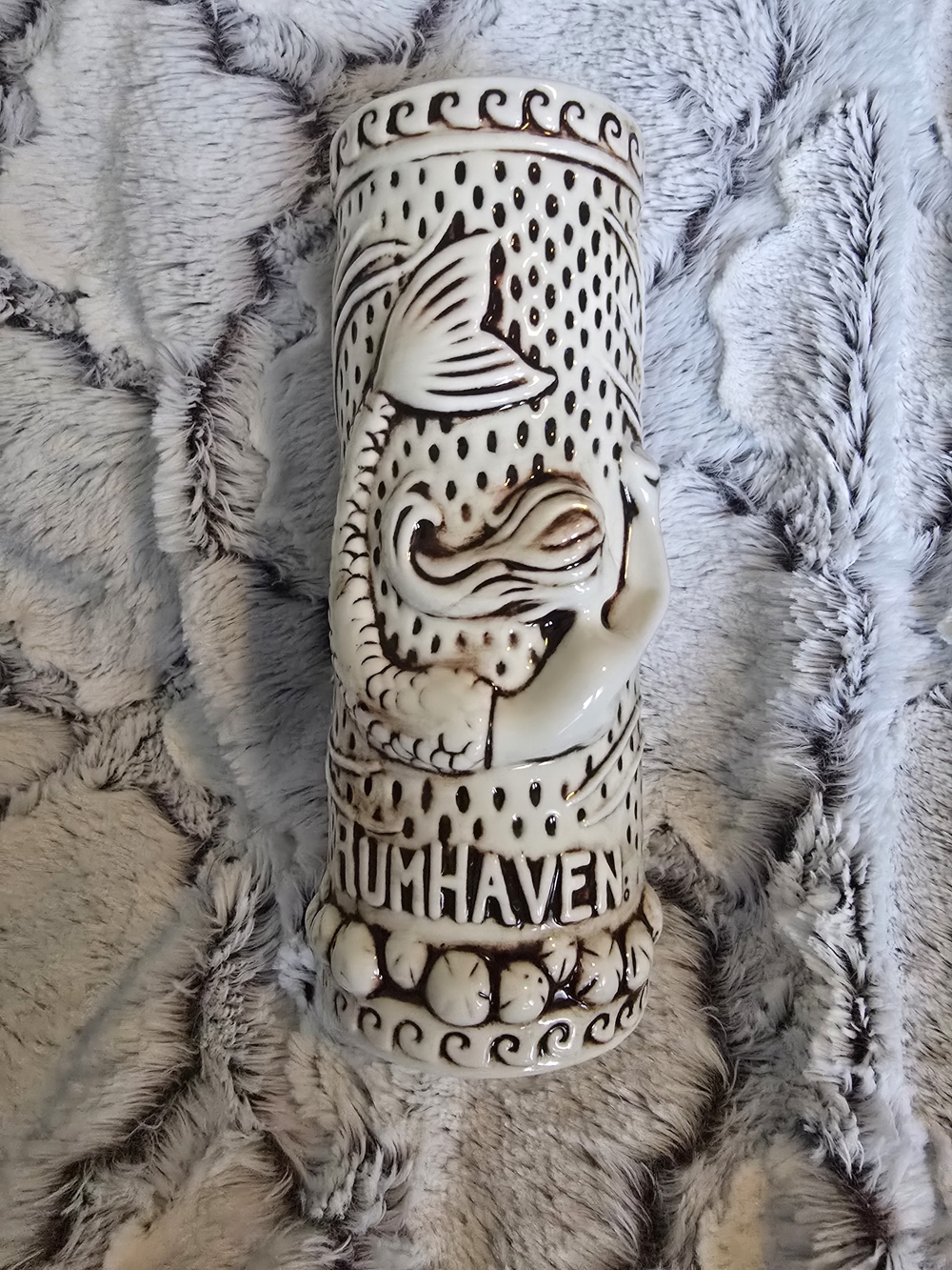 Viral Collectible Tiki Rob Rumhaven Mermaid Tiki Vase Cup Mug EUC